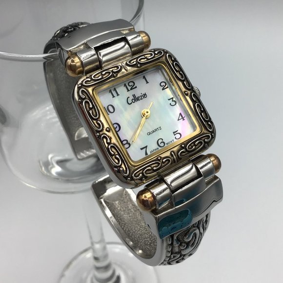 Ornate Collezio Hinged Bracelet Watch Vintage - Picture 2 of 14
